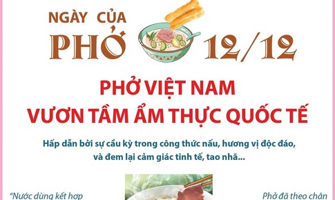 Ng&#224;y của Phở 12/12: Phở Việt Nam vươn tầm ẩm thực quốc tế