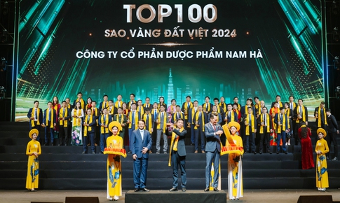 Dược Nam H&#224; tiếp tục được vinh danh Top 100 Sao V&#224;ng đất Việt 2024