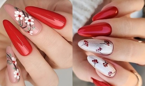 10 mẫu nail đẹp đ&#243;n Tết