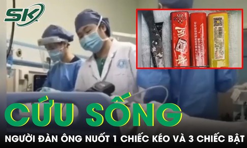 Cứu sống người đ&#224;n &#244;ng nuốt 1 chiếc k&#233;o v&#224; 3 chiếc bật lửa v&#224;o bụng