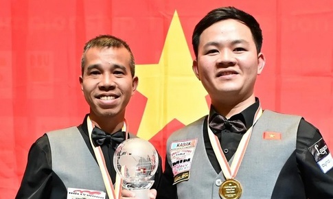 Việt Nam gi&#224;nh chức v&#244; địch billiard carom 3 băng đồng đội thế giới