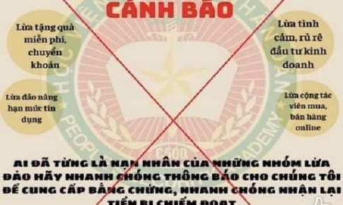 Giả mạo Facebook của Học viện An ninh nh&#226;n d&#226;n để lừa đảo