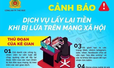 &#39;Gi&#250;p lấy lại tiền khi bị lừa đảo tr&#234;n mạng x&#227; hội&#39; l&#224; giả mạo