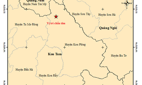 Động đất li&#234;n tiếp ở Quảng Nam v&#224; Kon Tum