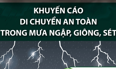 Khuyến c&#225;o biện ph&#225;p di chuyển an to&#224;n trong mưa ngập, gi&#244;ng, s&#233;t