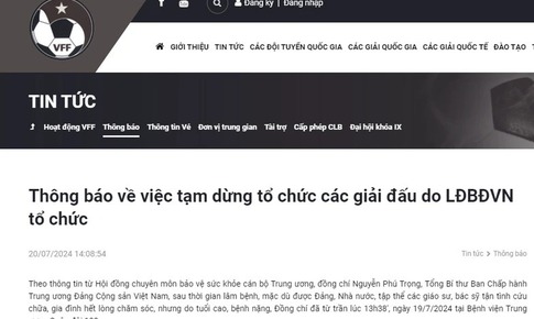 VFF th&#244;ng b&#225;o tạm dừng tổ chức c&#225;c giải b&#243;ng đ&#225; kể từ ng&#224;y 20/7