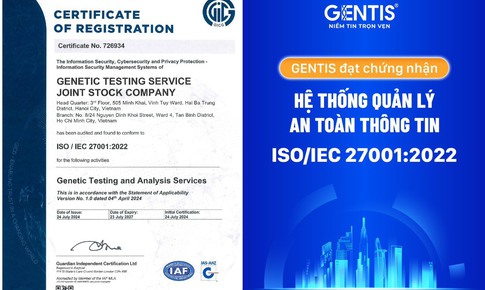 GENTIS đạt chứng nhận ISO/IEC 27001:2022: Khẳng định nỗ lực trong việc bảo mật th&#244;ng tin kh&#225;ch h&#224;ng