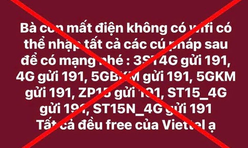 B&#225;c tin giả c&#250; ph&#225;p kh&#244;i phục mạng 4G, wifi do ảnh hưởng mưa lũ