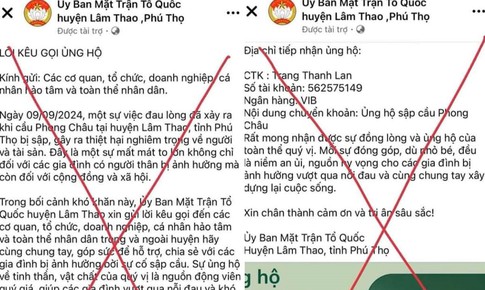 Giả mạo&#160;fanpage&#160;MTTQ k&#234;u gọi hỗ trợ gia đ&#236;nh nạn nh&#226;n&#160;sự cố sập cầu Phong Ch&#226;u