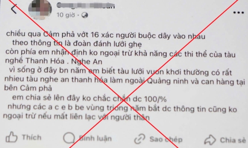 Triệu tập người đăng th&#244;ng tin sai sự thật về b&#227;o lũ