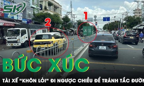 S&#225;ng 9/9: Bức x&#250;c t&#224;i xế l&#225;i &#244; t&#244; đi ngược chiều để tr&#225;nh xếp h&#224;ng d&#249; c&#243; dải ph&#226;n c&#225;ch