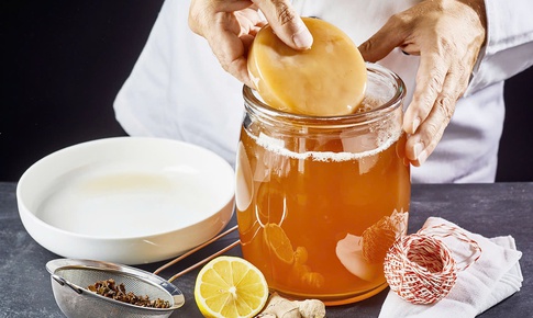 Hướng dẫn 4 bước l&#224;m kombucha đơn giản tại nh&#224;