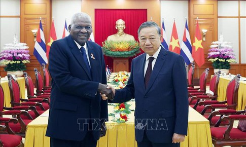 Tổng B&#237; thư T&#244; L&#226;m tiếp Chủ tịch Quốc hội, Chủ tịch Hội đồng Nh&#224; nước Cuba