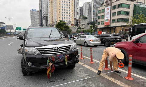 Diễn biến mới vụ tài xế ô tô nổ 2 lốp đi ngược chiều trên vành đai 3