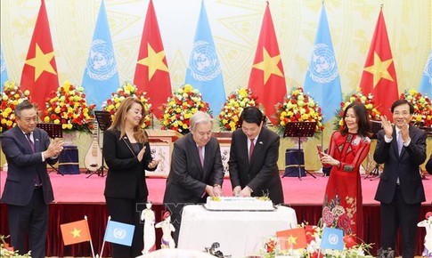 Chủ tịch nước chủ tr&#236; chi&#234;u đ&#227;i trọng thể Tổng Thư k&#253; Li&#234;n hợp quốc