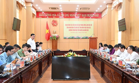 Thứ trưởng Đỗ Xuân Tuyên: Ninh Bình đẩy nhanh tiến độ giải ngân, tiếp tục nâng cao hiệu quả các Chương trình Mục tiêu quốc gia