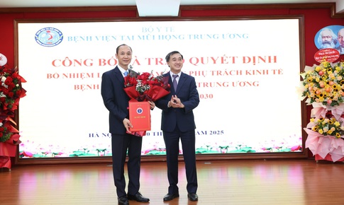 Bộ Y tế bổ nhiệm lại Phó Giám đốc phụ trách kinh tế Bệnh viện Tai Mũi Họng Trung ương