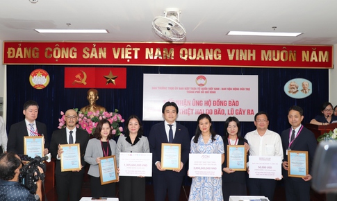 Tập đoàn AEON hỗ trợ người dân bị ảnh hưởng bởi bão Matmo và Bualoi với tổng trị giá hơn 4,6 tỷ đồng