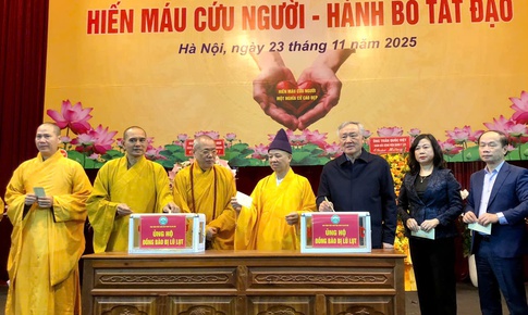 Ng&#224;y hội ‘Hiến m&#225;u cứu người - H&#224;nh Bồ T&#225;t đạo’, hướng về đồng b&#224;o miền Trung, T&#226;y Nguy&#234;n bị ảnh hưởng mưa lũ