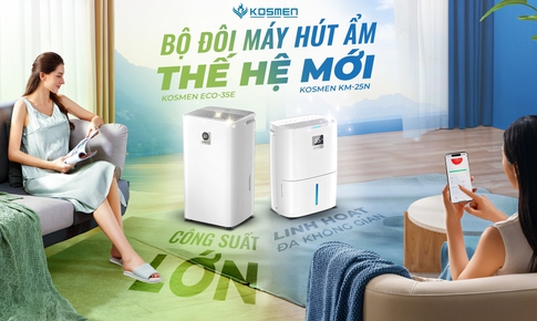 Bộ đ&#244;i m&#225;y h&#250;t ẩm Kosmen thế hệ mới: c&#244;ng suất mạnh mẽ bất chấp nồm ẩm