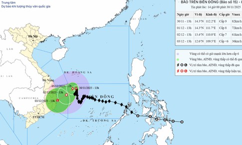 B&#227;o số 15 sẽ đi v&#224;o v&#249;ng biển từ Gia Lai đến Kh&#225;nh H&#242;a