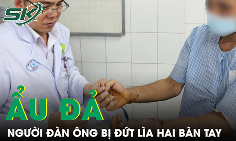 Cứu người đ&#224;n &#244;ng 40 tuổi bị đứt l&#236;a hai b&#224;n tay sau vụ ẩu đả với h&#224;ng x&#243;m