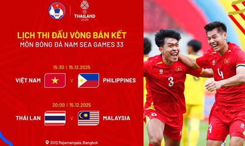 Lịch thi đấu bán kết bóng đá nam SEA Games 33 mới nhất: U22 Việt Nam đấu U22 Philippines