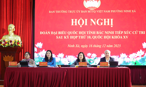 Bộ trưởng Bộ Y tế Đào Hồng Lan cùng đoàn ĐBQH Bắc Ninh tiếp xúc cử tri phường Ninh Xá