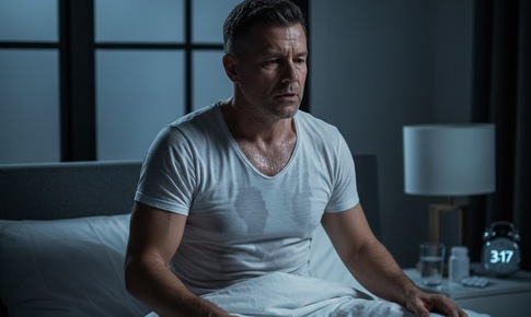 Cơn ác mộng thầm lặng: Nóng bừng và vã mồ hôi ban đêm ở nam giới trung niên