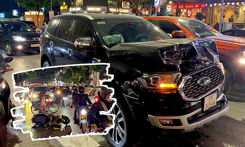 Hà Nội: Tai nạn giao thông liên hoàn, 2 người bị thương