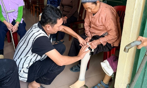 66 bệnh nhân phong được lắp chân giả, trao bước đi vững vàng