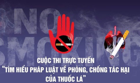 Thi trực tuyến tìm hiểu Luật Phòng, chống tác hại của thuốc lá
