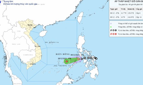 &#193;p thấp nhiệt đới đang suy yếu nhanh