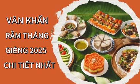 Văn khấn Rằm th&#225;ng Gi&#234;ng 2025 chi tiết cầu năm mới no ấm, b&#236;nh an