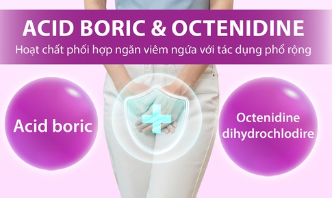 Acid boric v&#224; Octenidine dihydrochloride: Hoạt chất phối hợp hỗ trợ điều trị vi&#234;m nhiễm phụ khoa thế hệ mới