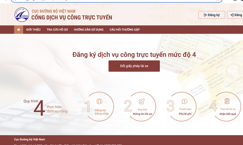 Chi tiết c&#225;ch đổi giấy ph&#233;p l&#225;i xe online