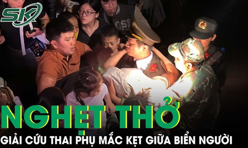 Nghẹt thở khoảnh khắc giải cứu thai phụ ngất xỉu giữa ‘biển người’ tại Đắk Lắk