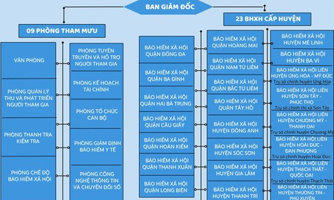 Từ 1/4, BHXH khu vực I sẽ c&#243; 9 Ph&#242;ng tham mưu v&#224; 23 cấp huyện