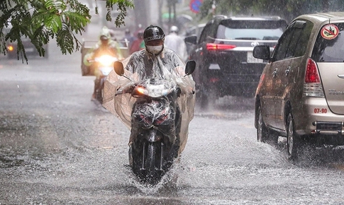 Chiều nay Hà Nội có thể tái diễn mưa dông