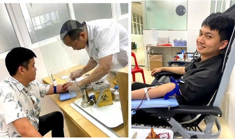Hai chiến sĩ công an Thanh Hóa kịp thời hiến máu cứu người