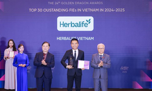 Herbalife Việt Nam được vinh danh Top 50 Doanh Nghiệp FDI Tiêu Biểu tại Việt Nam tại Giải thưởng Rồng Vàng 2025