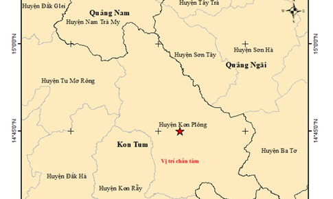 Sáng nay Kon Tum động đất mạnh 3.1 độ