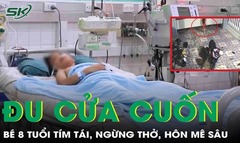 Bệnh nhi 8 tuổi bị kẹt vào cửa cuốn, tím tái, ngừng tim, nguy kịch tính mạng