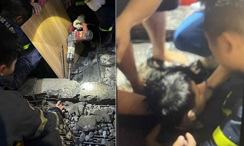 20 phút nghẹt thở giải cứu bé 8 tuổi bị mắc kẹt tay trong đường ống hút nước áp lực cao