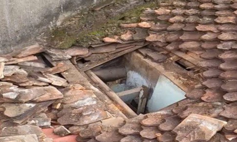 Thanh niên 'mới lớn' dỡ ngói để đột nhập cửa hàng bán điện thoại