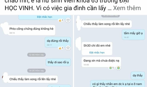 Kỷ luật cảnh cáo hai cán bộ Trường ĐH Vinh bị sinh viên tố có hành vi không chuẩn mực
