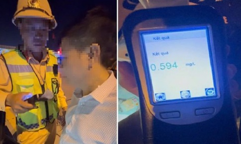 Tài xế vi phạm nồng độ cồn kịch khung vẫn lái xe trên cao tốc Hà Nội - Hải Phòng
