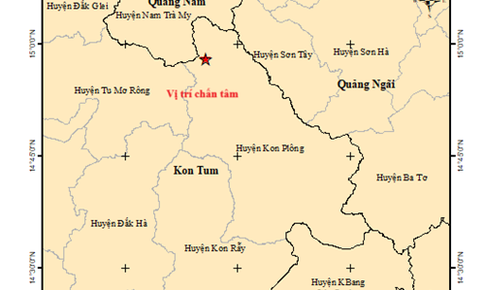 Kon Tum lại động đất mạnh 3.7 độ