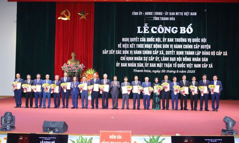 Thanh Hóa công bố 166 Bí thư xã, phường mới