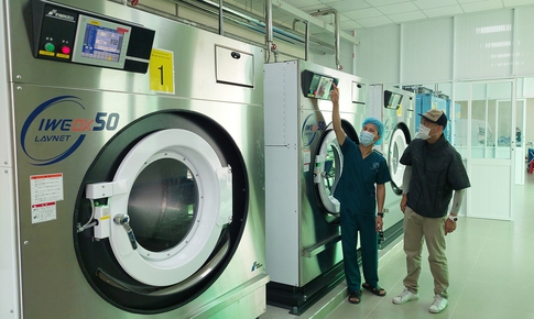 Bệnh viện Lê Văn Thịnh vận hành hệ thống máy giặt tân tiến phục vụ bệnh nhân